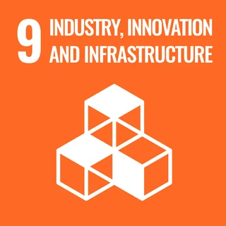 Ícone oficial do ODS 9 — Indústria, Inovação e Infraestrutura